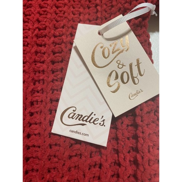 Candie's Cozy and Soft Sweater Size Small Red NEW - Picture 5 of 8